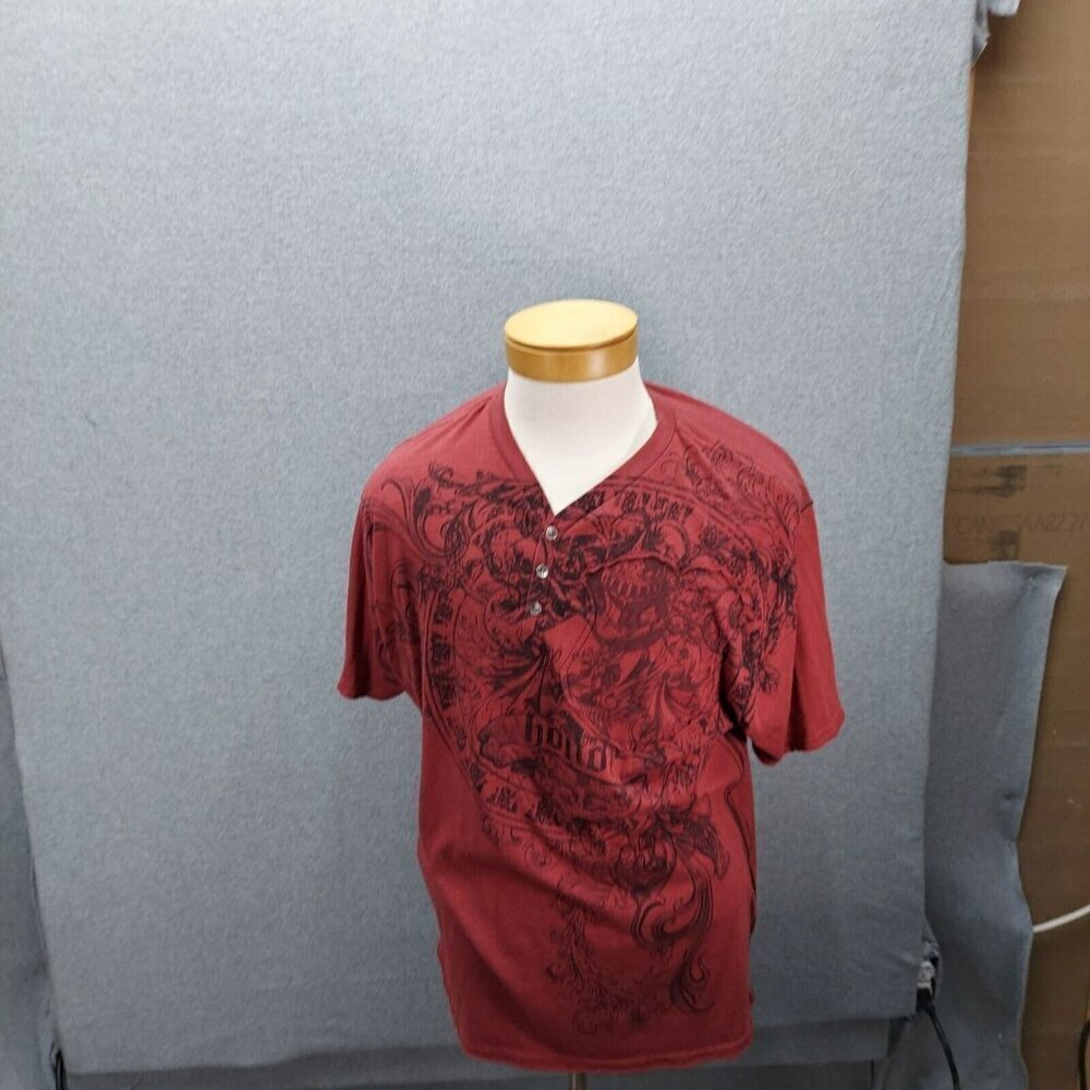 Retrofit 3 button Red Tee XXL Trash Polka Tattoo Grunge  T Shirt